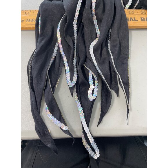 Music Legs 4 PC Witch Outfit Size Medium Large Sequin Gloves Hat Neckpiece NEW - Picture 6 of 9